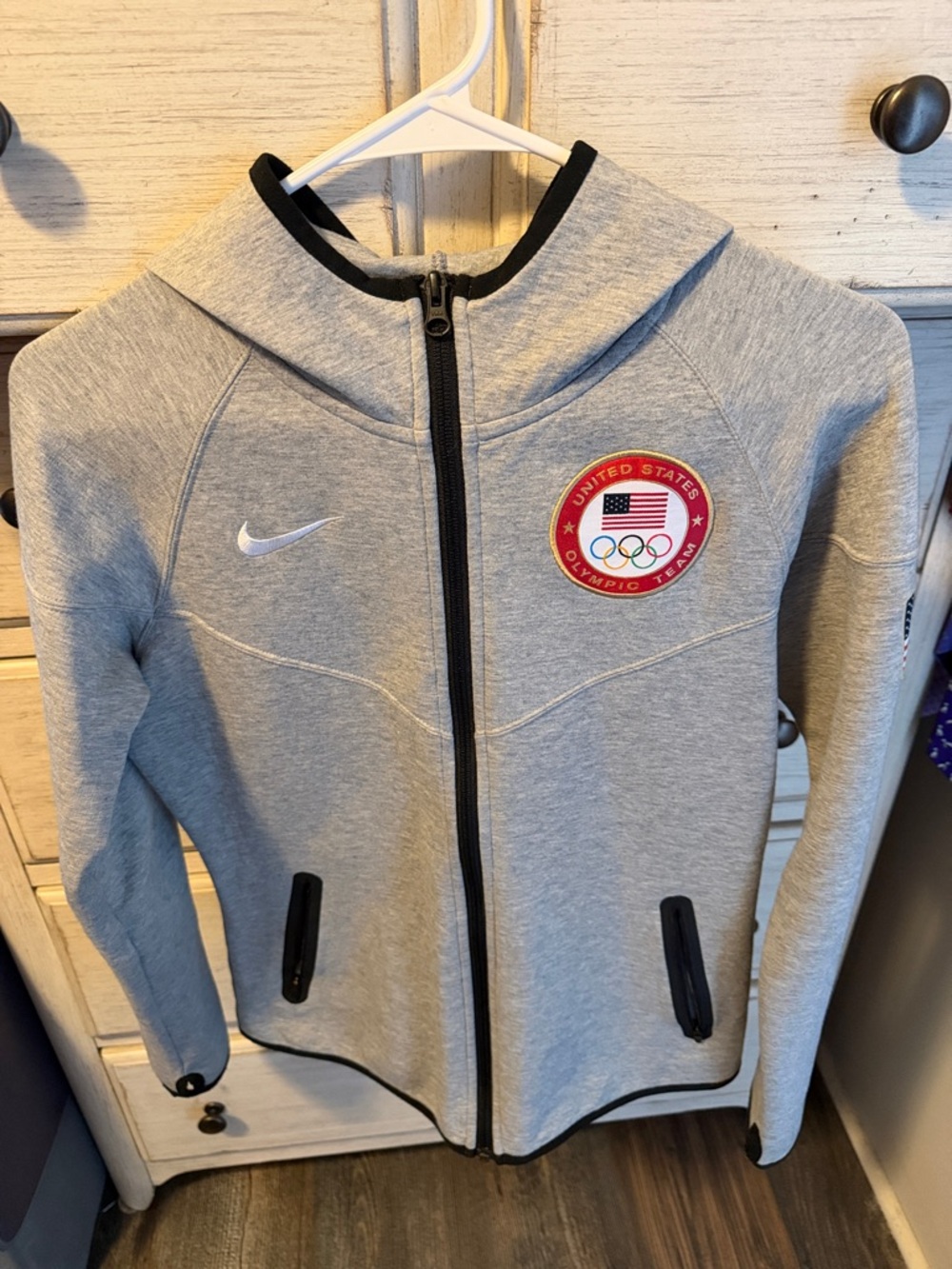 Nike Grey USA Olympic Team Full-Zip Hooded Jacket
